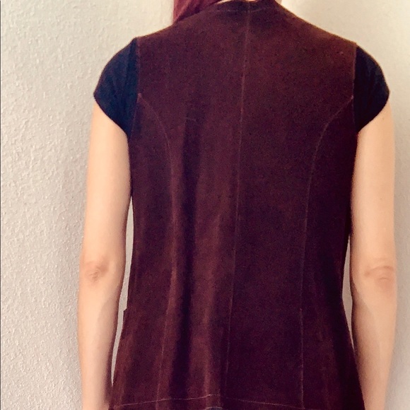 Vintage Brown Suede Vest - Picture 3 of 8